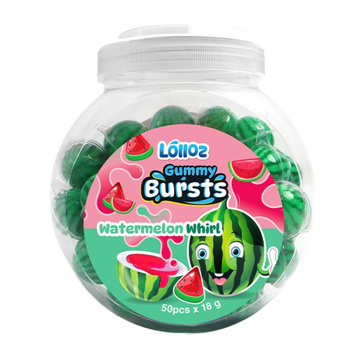 Lolloz Gummy Bursts Watermelon Whirl 50's 900g