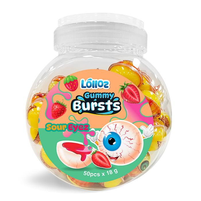 Lolloz Gummy Bursts Sour Eyez 50's 900g