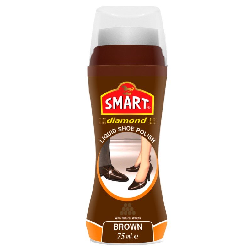 SMART Diamond Liquid Shoe Polish 75mL - Brown