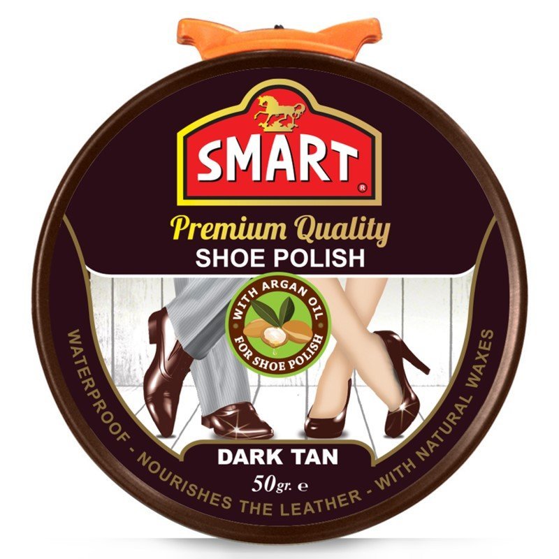 SMART Paste Shoe Polish 50g - Dark Tan