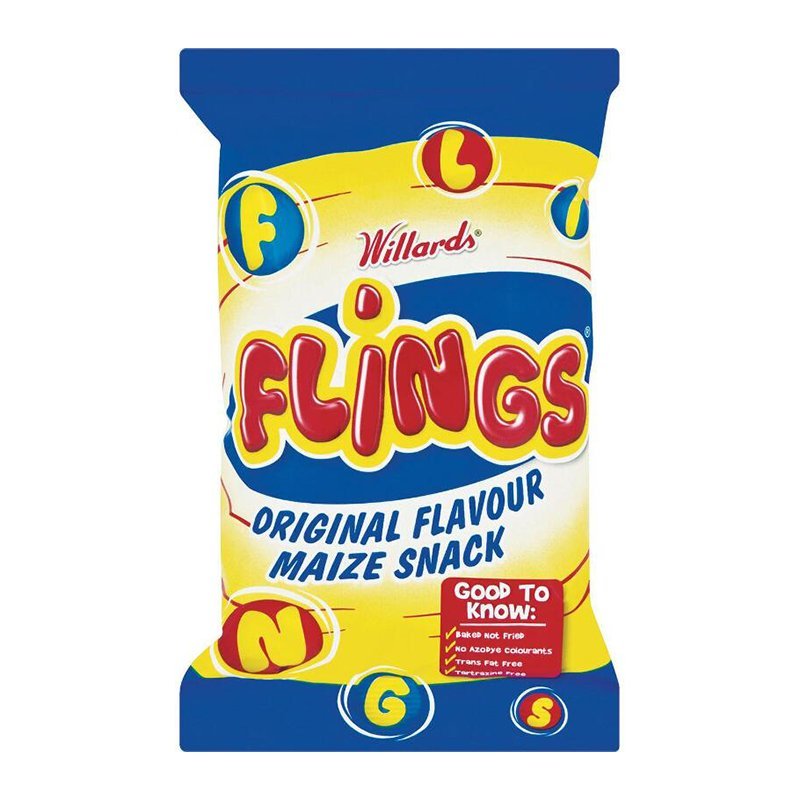 Willards Flings Original Flavoured Maize Snack 150G