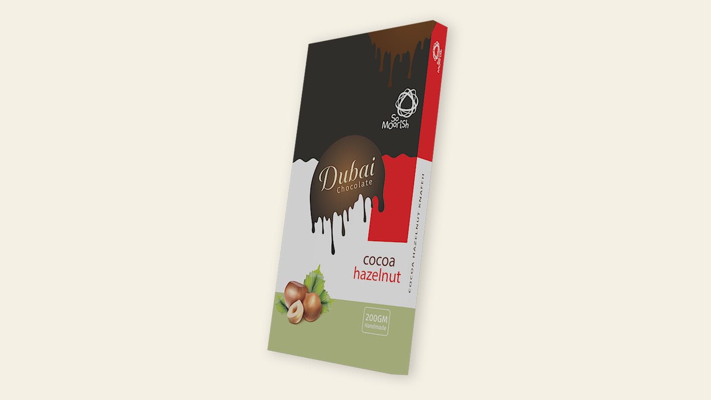 SoMoorish Dubai Chocolate Bar - Cocoa Hazelnut 200g
