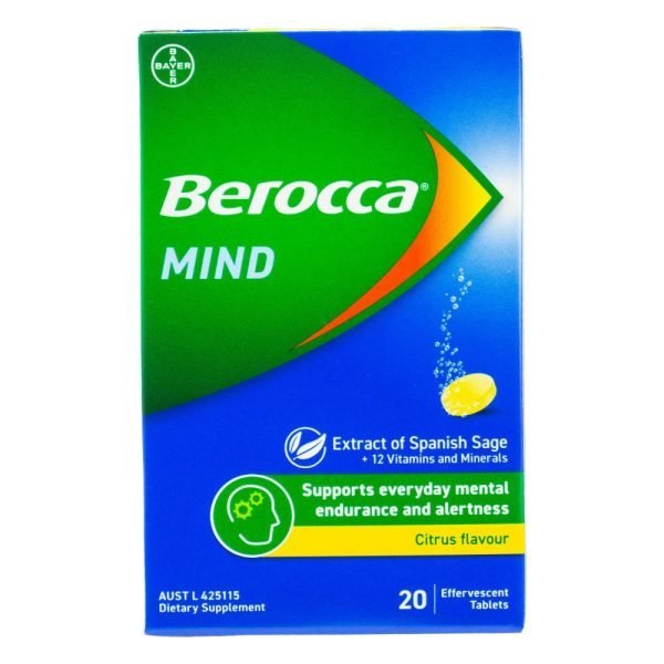 Berocca Pk20 Effervescent Tablets Mind Citrus Flavour