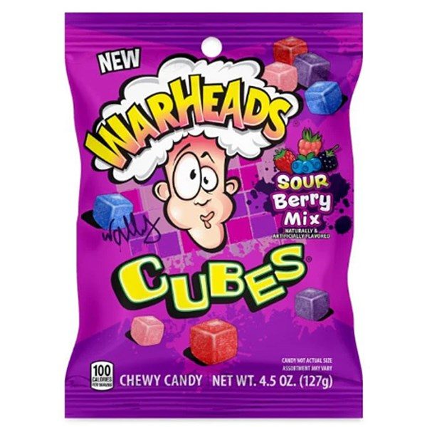 Warheads Sour Berry Cubes Peg Bag 127g