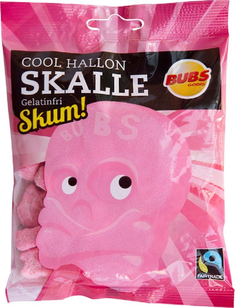 Bubs Cool Raspberry Foam Skulls 90g