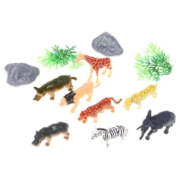 Animal Figurines in Tube Wild Territory Theme