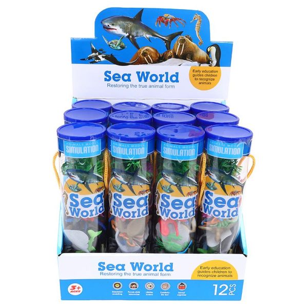 Animal Figurines in Tube Sea World Theme Series 1, 10 Figurines Per Tube