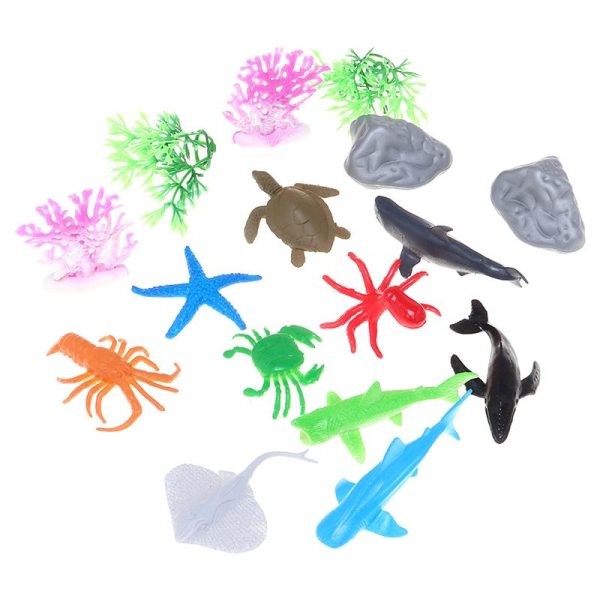 Animal Figurines in Tube Sea World Theme Series 1, 10 Figurines Per Tube