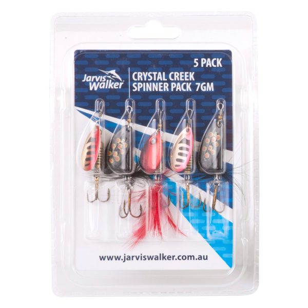 Jarvis Walker Crystal Creek Spinners 5Pk 7G Lures