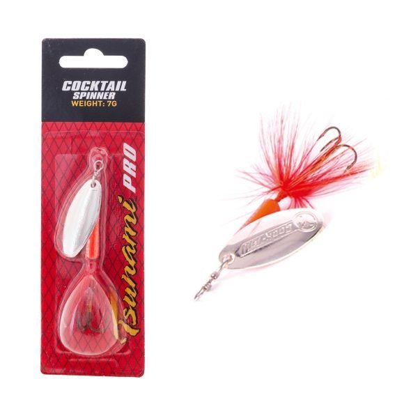 Cocktail Spinner - Fluoro Orange, Silver 