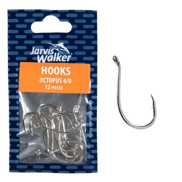 JARVIS WALKER OCTOPUS NICKEL HOOKS SZ4/0