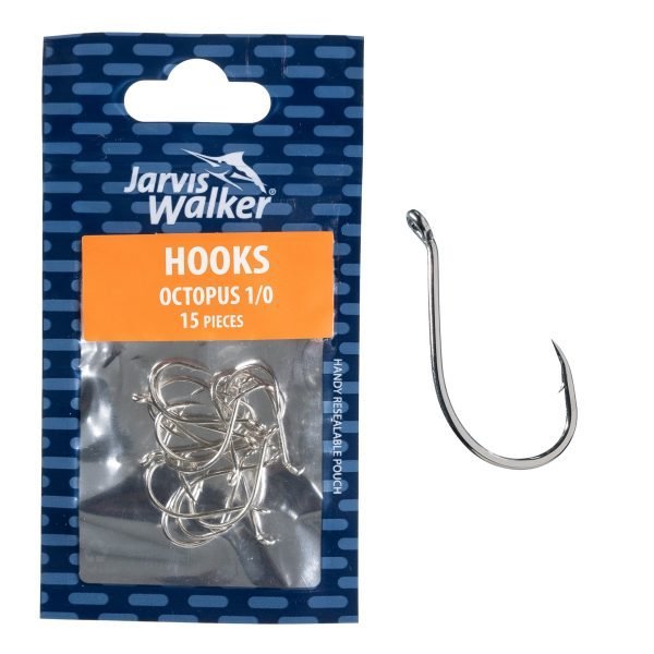 JARVIS WALKER OCTOPUS NICKEL HOOKS SZ1/0