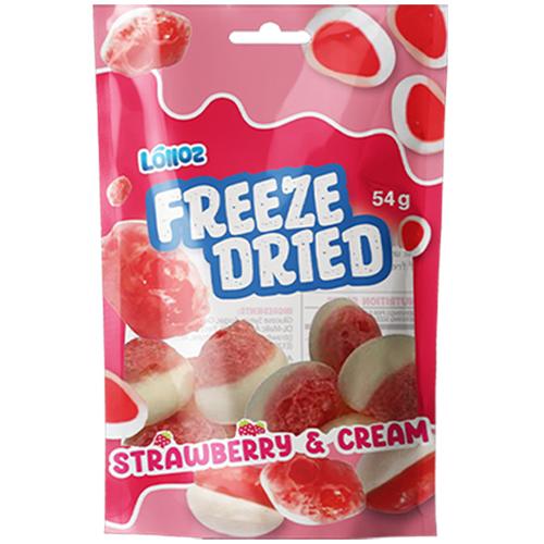 Lolloz Freeze Dried Gummy Strawberry & Cream 54g