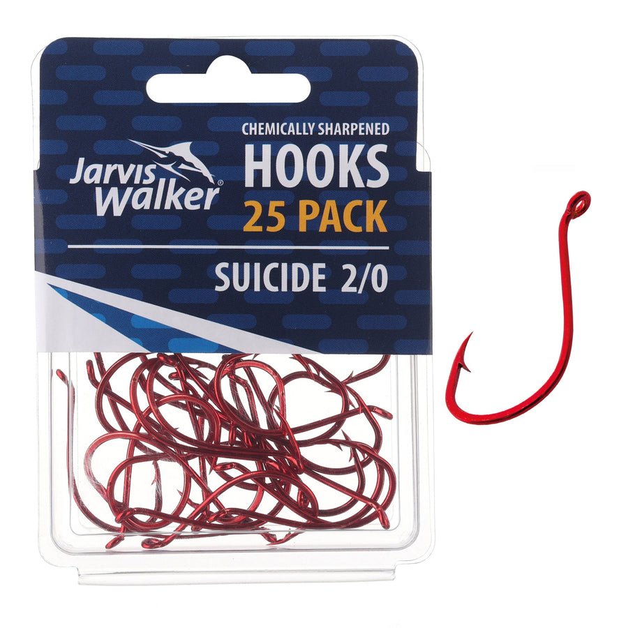 Jarvis Walker Suicide Hook 25pc Value Pack Sz 2/0