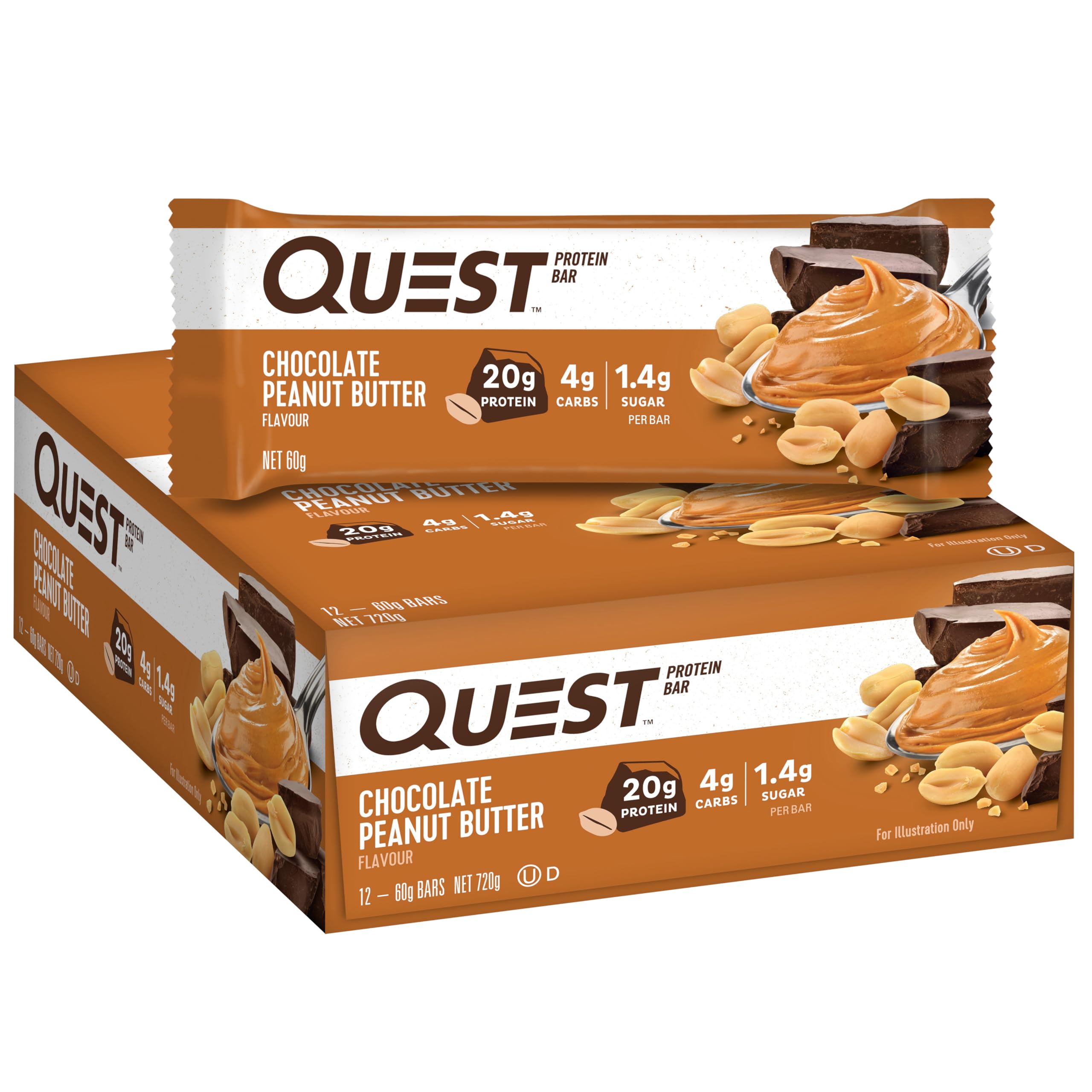 Quest Bar Choc Peanut Butter 60g
