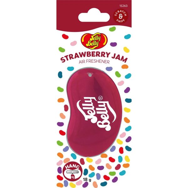 Jelly Belly 3D Hanging Air Freshener - Strawberry Jam