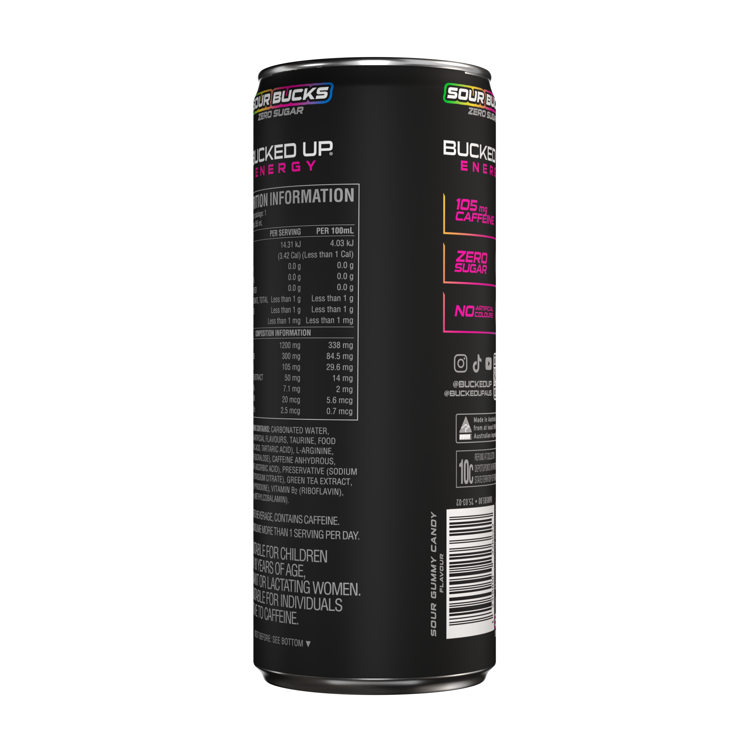 Bucked Up Energy RTD 355ml Sour Bucks - Image 3