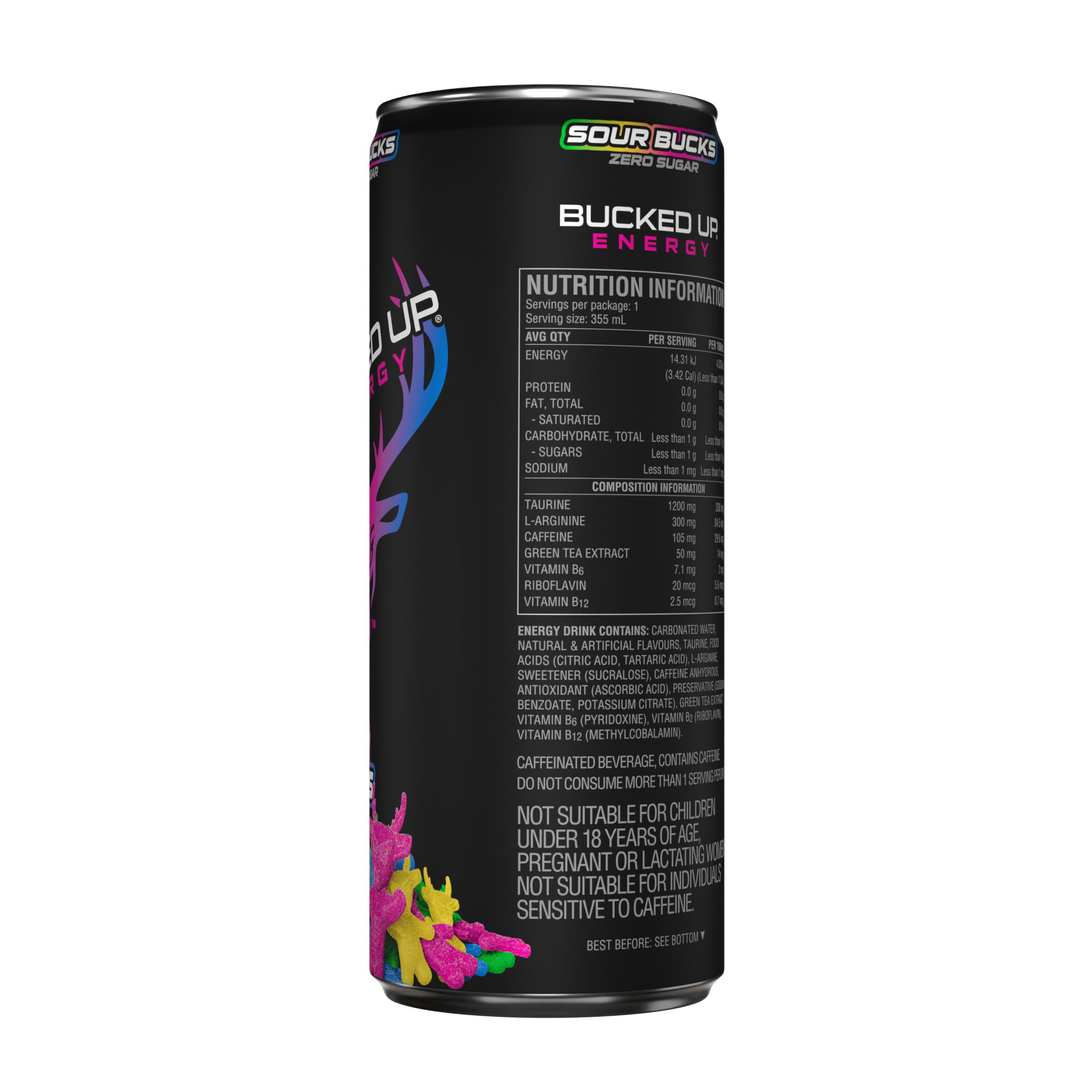 Bucked Up Energy RTD 355ml Sour Bucks - Image 2