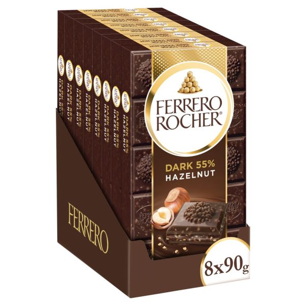 Ferrero Rocher Hazelnut Dark Chocolate Block 90g