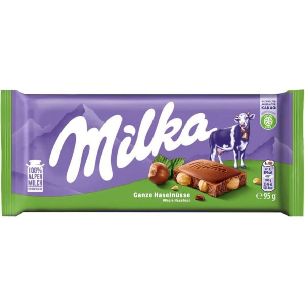 Milka Whole Hazelnuts Chocolate 95g
