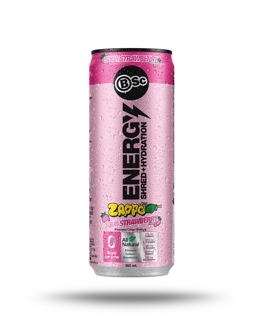 BSc Energy Shred Hydration 355ml Zappo Sour Strawberry