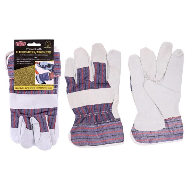Premium Heavy Duty Leather Gardening/Work Gloves