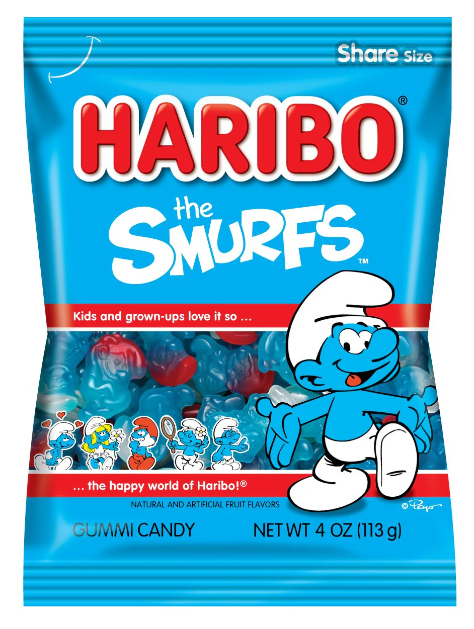 Haribo The Smurfs Peg Bag 113g