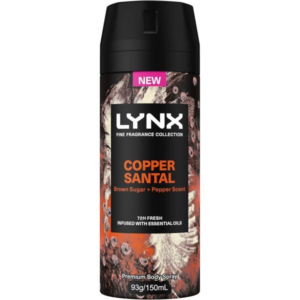 Lynx Copper Santal Deodorant – Body Spray – 93g/150ml