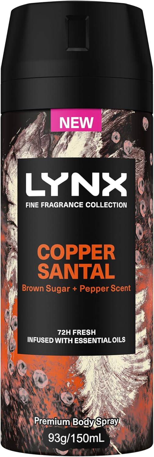Lynx Copper Santal Deodorant – Body Spray – 93g/150ml