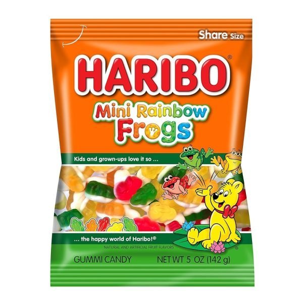 Haribo Mini Rainbow Frogs Peg Bag 141g