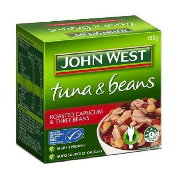 John West Tuna With Roast Capsicum & 3 Beans 185g