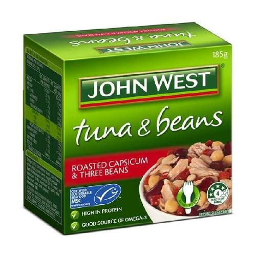 John West Tuna With Roast Capsicum & 3 Beans 185g