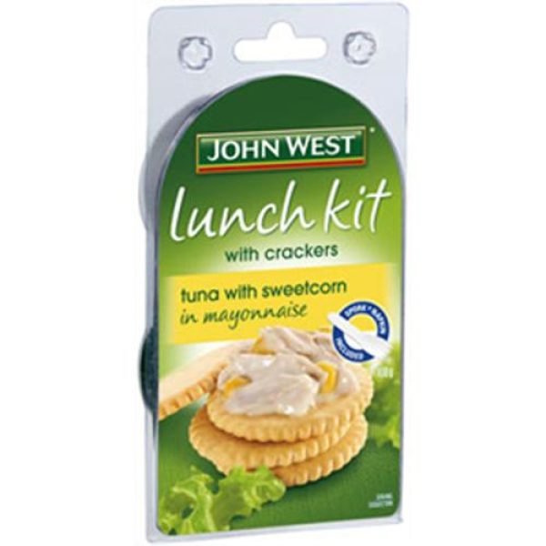 John West Lunch Kit With Crackers Tuna With Sweetcorn In Mayonnaise 108g