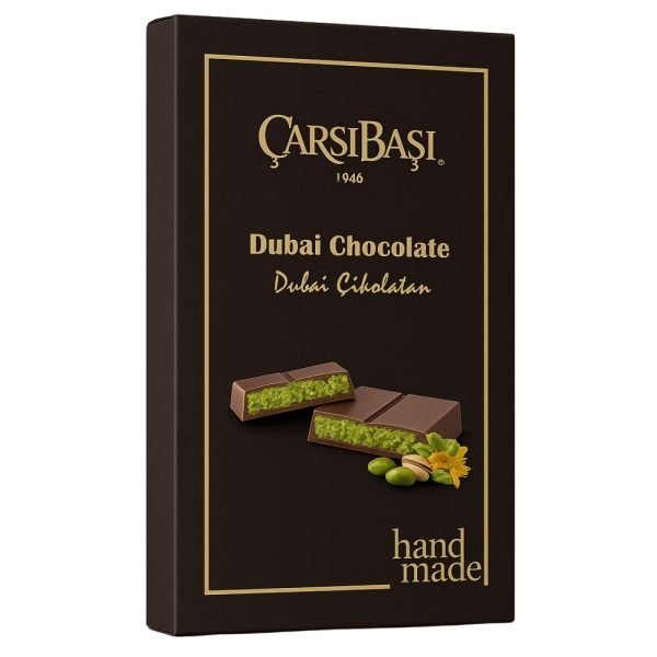 Carsibasi Handmade Dubai Chocolate with Pistachio Cream 90g