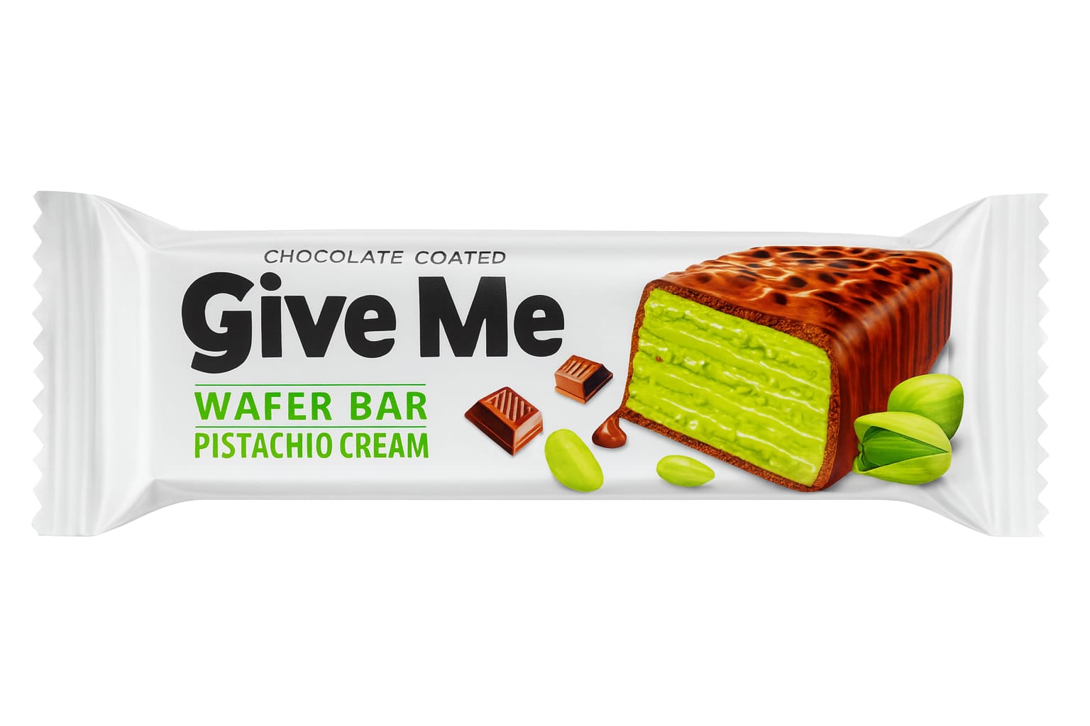 Give Me Wafer Bar With Pistachio Cream 40g