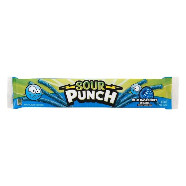 Sour Punch Blue Raspberry Straws 57g