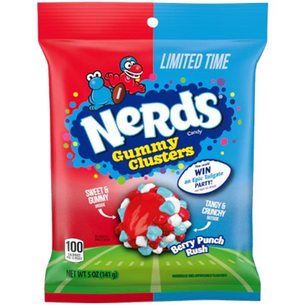 Nerds Gummy Clusters Berry Punch Peg Bag 141g