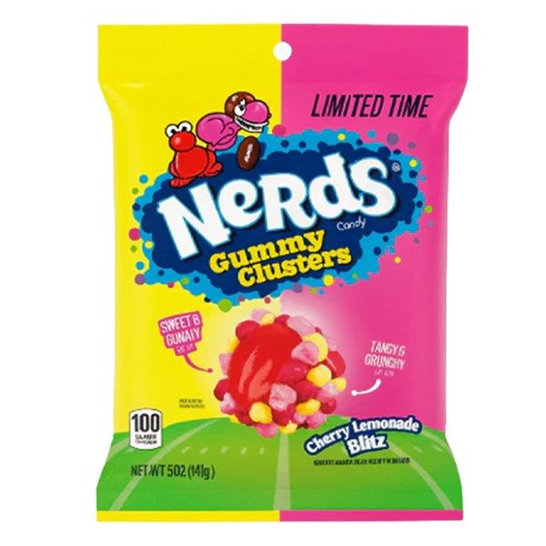 Nerds Gummy Clusters Cherry Lemonade Blitz Peg Bag 141g