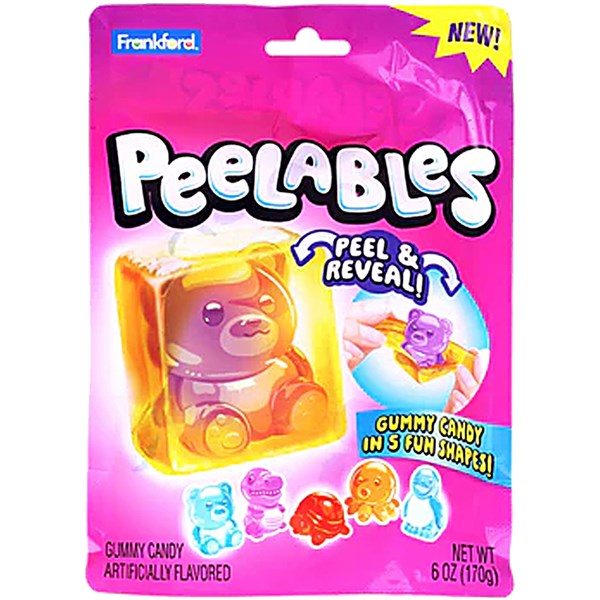 Frankford Peelables Gummy Cubes Assorted Animals 120g