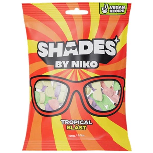 UK Shades by Niko Tropical Blast Flavour Sweets 150g