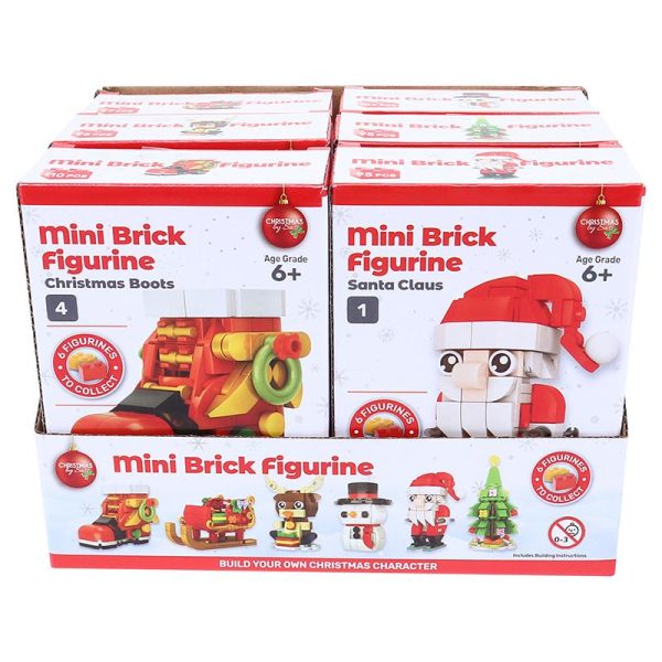 Building Brick Kit Mini Christmas Characters 6 Assorted Sets To Collect (92-110pcs)