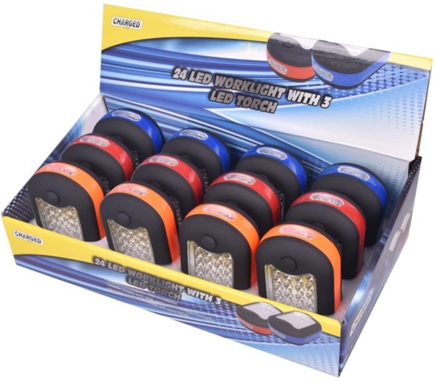 LED Worklight with 3LED Torch (Batteries Included)