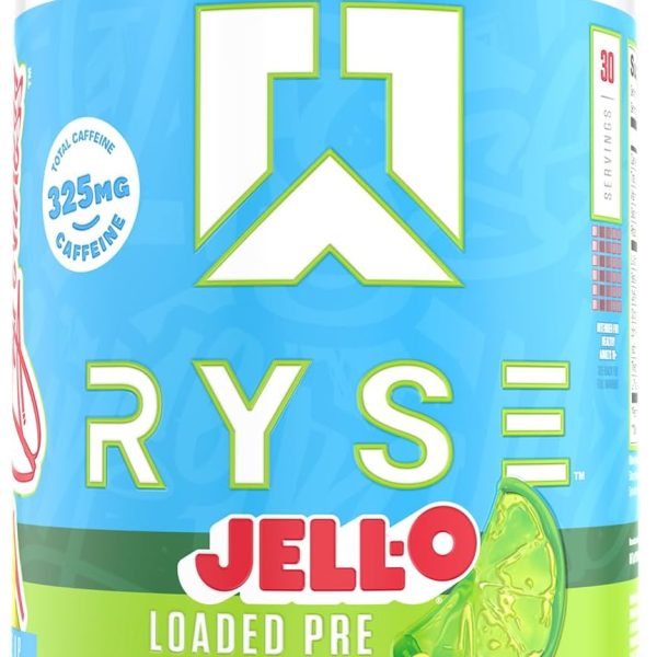 Ryse Loaded Pre Workout Supplement Jell-O Lemon Lime 30 Serves