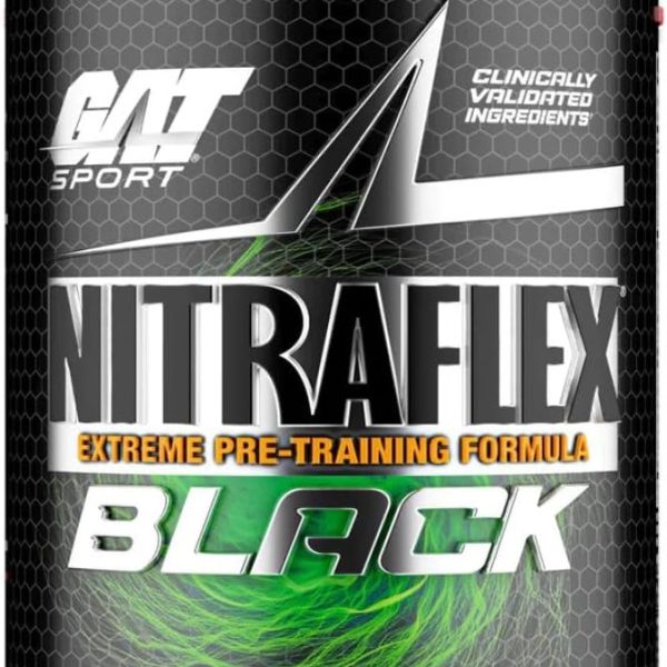 GAT Sport Nitraflex Black Green Apple Flavor Pre-Workout Formula 20 Serves