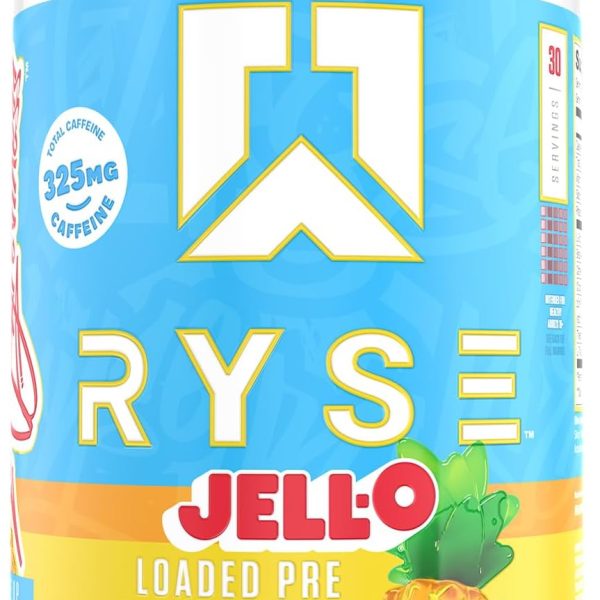 Ryse Loaded Pre Workout Supplement Jell-O Island Pineapple 30 Serves
