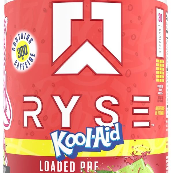 Ryse Loaded Pre Workout Supplement Kool Aid Cherry Limeade 30 Serves