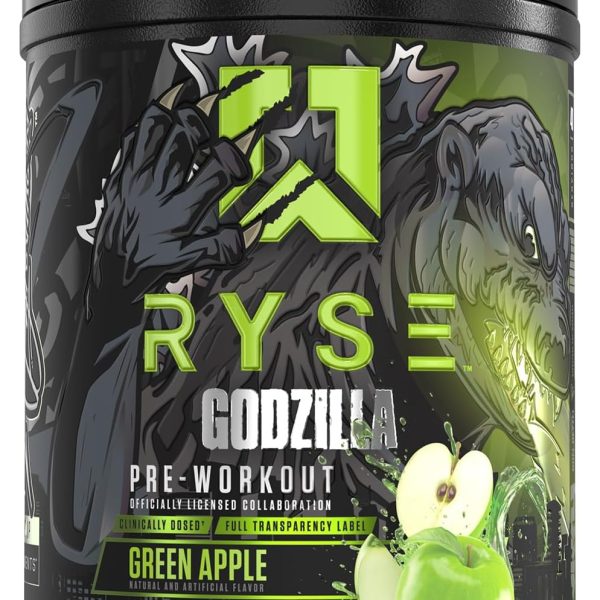 Ryse Godzilla Pre Workout Supplement Green Apple 40 Serves