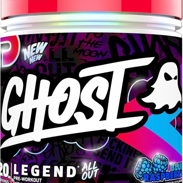 Ghost Legend All Out V2 Pre-Workout Powder Blue Raspberry 20 Serves