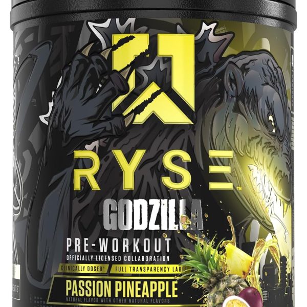 Ryse Godzilla Pre Workout Supplement Passion Pineapple 40 Serves