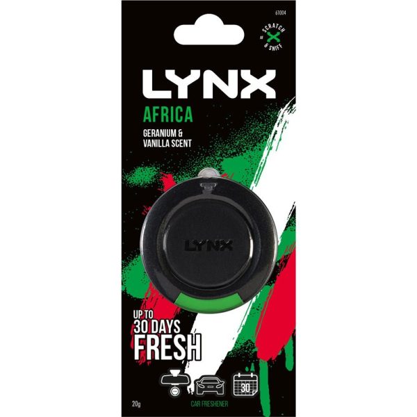 Lynx 3D Hanging Air Freshener Africa 1PK